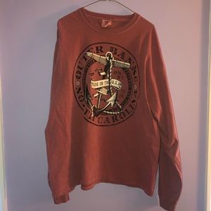 Dusty Pink Outer Banks NC Long Sleeve T-Shirt